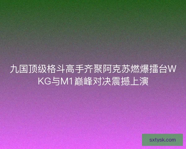九国顶级格斗高手齐聚阿克苏燃爆擂台WKG与M1巅峰对决震撼上演 九国顶级格斗高手齐聚阿克苏燃爆擂台WKG与M1巅峰对决震撼上演
